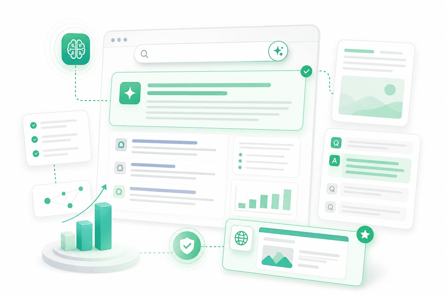 AI search optimization and GEO concept for business visibility