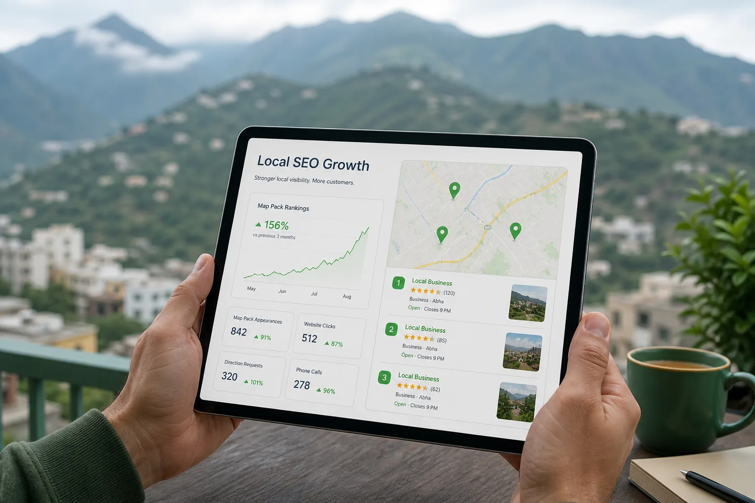 Local SEO analytics and growth for Abha businesses